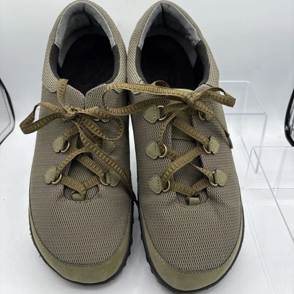 Drew Shine Barefoot Freedom Oxford Sneaker Women's 12WW Olive Lace Up Comfort